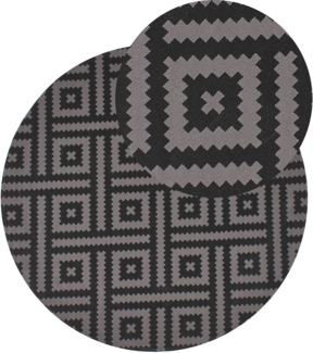 Outdoorteppich AJMER Schwarz ø 160 cm