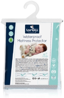 Lorelli Babybett Matratzenschoner, weiß, verschiedene Größen, wasserdicht 60x120 cm