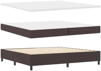 vidaXL Boxspringbett mit Matratze Dunkelbraun 200 x 200 cm Stoff 3344173