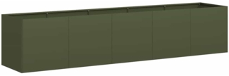 vidaXL Pflanzkübel Olivgrün 200x40x40 cm Kaltgewalzter Stahl 860685
