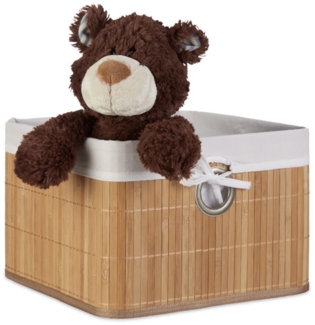 4 x Aufbewahrungskorb Bambus natur