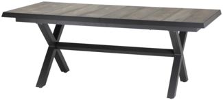 Gartentisch Corido / Sincro , Keramik , Grau, Schwarz , 200 x 78 x 100 cm