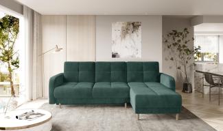 Wohnideebilder Roxi Dunkelgrün Ecksofas & Eckcouches CO-ROX-U-38VE