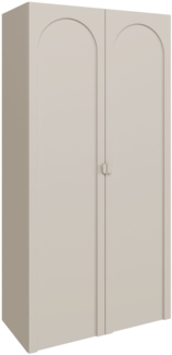 Selsey 'Arkadia' Kleiderschrank mit 2 Türen mit Bogenausschnitt, Kaschmirgrau, 100 cm