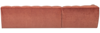 Ecksofa Allure aus Samt Links, Blush