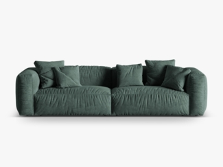 Micadoni Sofa Martina 4-Sitzer Samt Petrol