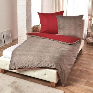 TRAUMSCHLAF Bettwäsche Texture, Mako Satin, 3 teilig, Mako-Satin mit sehr feiner Struktur