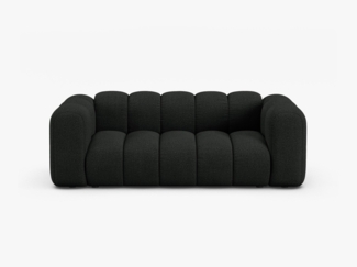 Micadoni Sofa Lupine 2-Sitzer Boucle Baloo Schwarz