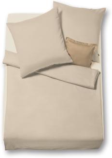 Fleuresse Lech Edelflanell Bettwäsche 200x220 Fischgrät uni beige 603089-07