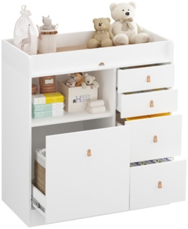 FUFU&GAGA Wickelkommode 85*45.5*94cm, Weiß, MDF