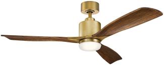 Elstead Lighting Ridley Deckenventilator LED Messing Holz