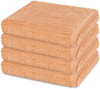 Ross Premium 4 tlg. Frottier-Set - 4 X Handtuch (50 X 100cm) - 500 - Caramel