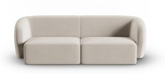 Micadoni Modulares Sofa Shane 2-Sitzer Samtstoff Beige