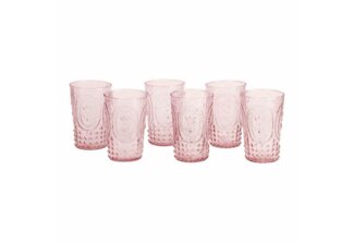 Mirabeau Glas Glas 6er Set Fleury rosa, Glas