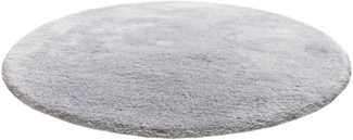 Homie Living Badematte Porto Azzurro, Höhe 30 mm, rutschhemmend beschichtet, fußbodenheizungsgeeignet, schnell trocknend, Polyester, rund, Badteppich, uni, rechteckig & rund, waschbar, Badezimmerteppich