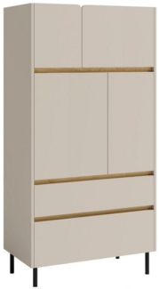 Marmex Möbel Hochkommode LUCA LC5 4 Türiger Schrank 2 Schubladen, Kommode, Sideboard