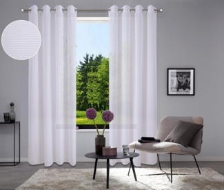 Home affaire Gardine Authal (1 St), Ösen, transparent, Jacquardgardine mit Chenillefaden