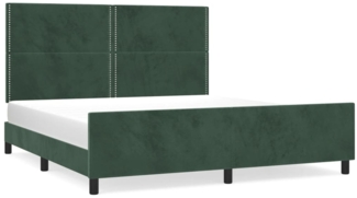 vidaXL Bettgestell mit Kopfteil Dunkelgrün 180x200 cm Samt 3125711