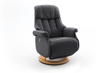 Relaxsessel Calgary L schwarz Leder/ Natur