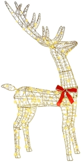 vidaXL Rentierfamilie mit 300 LEDs 3 pcs Warmweiß 67 x 26 x 127 cm PET 42019051