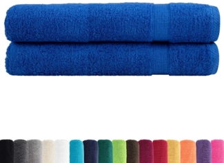 vidaXL Premium-Saunatücher SOLUND 2 Stk Blau 80x200 cm 600 g/m² 137194