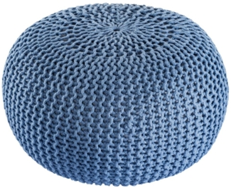 Pouf outdoor ø55cm Sitzpouf Terrasse Pool Garten blau - mallard blue