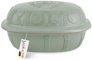 RÖMERTOPF Bräter 40 Jahre JUBILÄUM Bräter, 3,5 Liter, Keramik (Set, Grün), antihaft