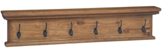 vidaXL Wand Montierter Kleiderständer Natur 100 x 10 x 20 cm 42017959
