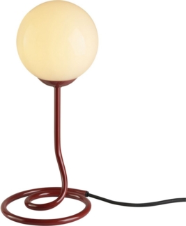 OTTO home Tischleuchte Orrell, ohne Leuchtmittel, Ø 12, H: 31,3 cm, Materialmix - Metallfuß mit weißem Glasschirm