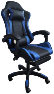 HTI-Living Schreibtischstuhl Schreibtischstuhl Krit Relax Schwarz-Blau (Stück, 1 St), Drehstuhl höhenverstellbar Kippfunktion Fußstütze