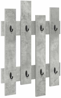 vidaXL Wandmontierter nachttisch Beton Grau 60 x 3 x 82 cm 874478