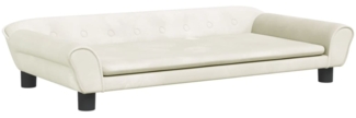 vidaxl Kindersofa 100 x 50 x 26 cm Samt, Creme