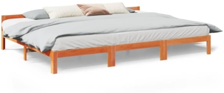 vidaXL Familienbett ohne Matratze Wachsbraun 240x200 cm Massivholz 3324573