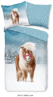 Good Morning Biber Bettwäsche 135 X 200 cm + 1 x 80 X 80 cm Sweet bunt