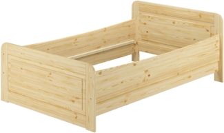 Erst-Holz Seniorenbett extra hoch 120x220 Einzelbett Holzbett Massivholz Kiefer ohne Zubehör 60. 42-12-220 oR