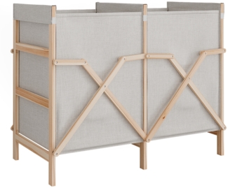 Vicco Badschrank für Wäsche Beige 80x64 cm mit 2 Fächern, Bruno