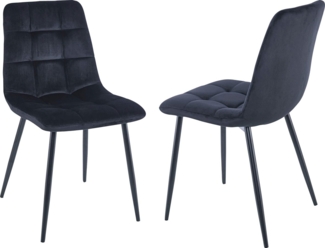 Home affaire Esszimmerstuhl Parma (Set, 2 St), Bezug in Samtstoff, Küchenstuhl