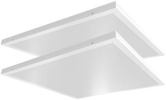 2x LED Einbau Panel, 36 Watt, 4320 Lumen, kaltweiß, 59,5x59,5 cm