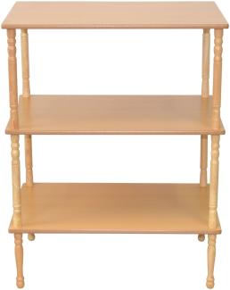 Klassisches Standregal "Susi", 3 Ablageböden, 60 cm breit, Holzdekor Buche