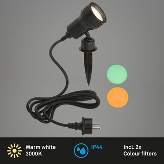 Prisma"Terra" LED Außenleuchte Erdspieß IP44 Teichleuchte/Gartenleuchte 1x GU10 3W Warm-Weiß