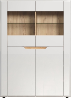 Highboard Marlon in weiß Hochglanz 96 x 132 cm