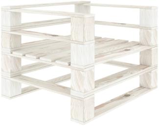 vidaXL Outdoor-Sessel Paletten Holz Weiß 49332