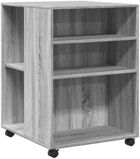 vidaXL Beistelltisch mit Rollen Grau Sonoma 55x60x78 cm Holzwerkstoff 853160