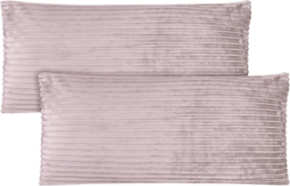 Aspero Kissenbezüge 2 Kissenbezüge aus Streifen-Flanell 40x80 cm, Kopfkissen aus hautsympathischem Material
