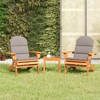 vidaXL 3-tlg. Garten-Lounge-Set Adirondack Massivholz Akazie 3152124