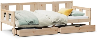 vidaXL Tagesbett mit Schubladen 90x190 cm Massivholz Kiefer 3302112