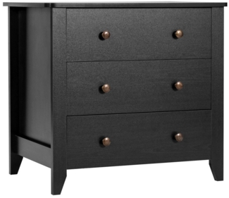COSTWAY Nachttisch, Schubladenschrank mit 3 Schubladen, Holz, 71 x 46 x 66 cm