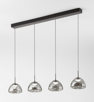 Fabas Luce 3764-48-126 LED Pendelleuchte Lucille 4-flammig grau transparent