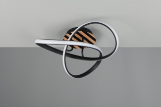 my home LED Deckenleuchte Unnestad, Deckenlampe warmweiß 3000K 15W, Print Holzoptik Streifen, LED fest integriert, Warmweiß, als Wandleuchte oder Deckenleuchte, LED 1800 Lumen, Ø 40cm Wohnzimmer