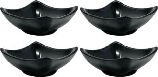 4x Dipschalen Melamin Set Schwarz 755 Snackschale Servierschale Klein Mini Saucenschälchen Soja